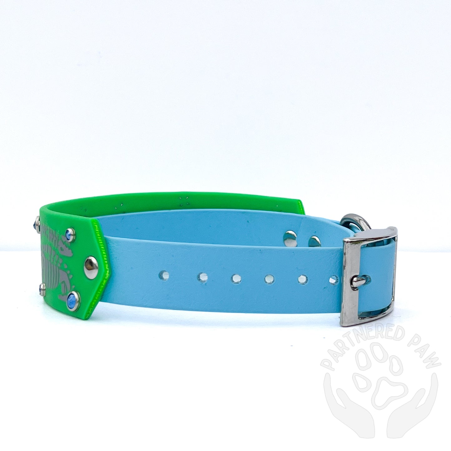 13-16" Dino Dig Biothane Collar Ready to Ship