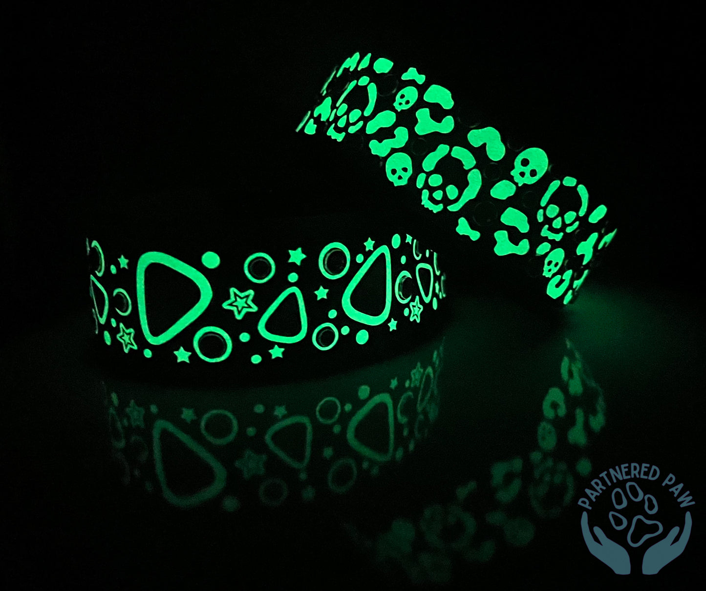 Candy Corn Potion Wide Dog Collar (Glow in the Dark)