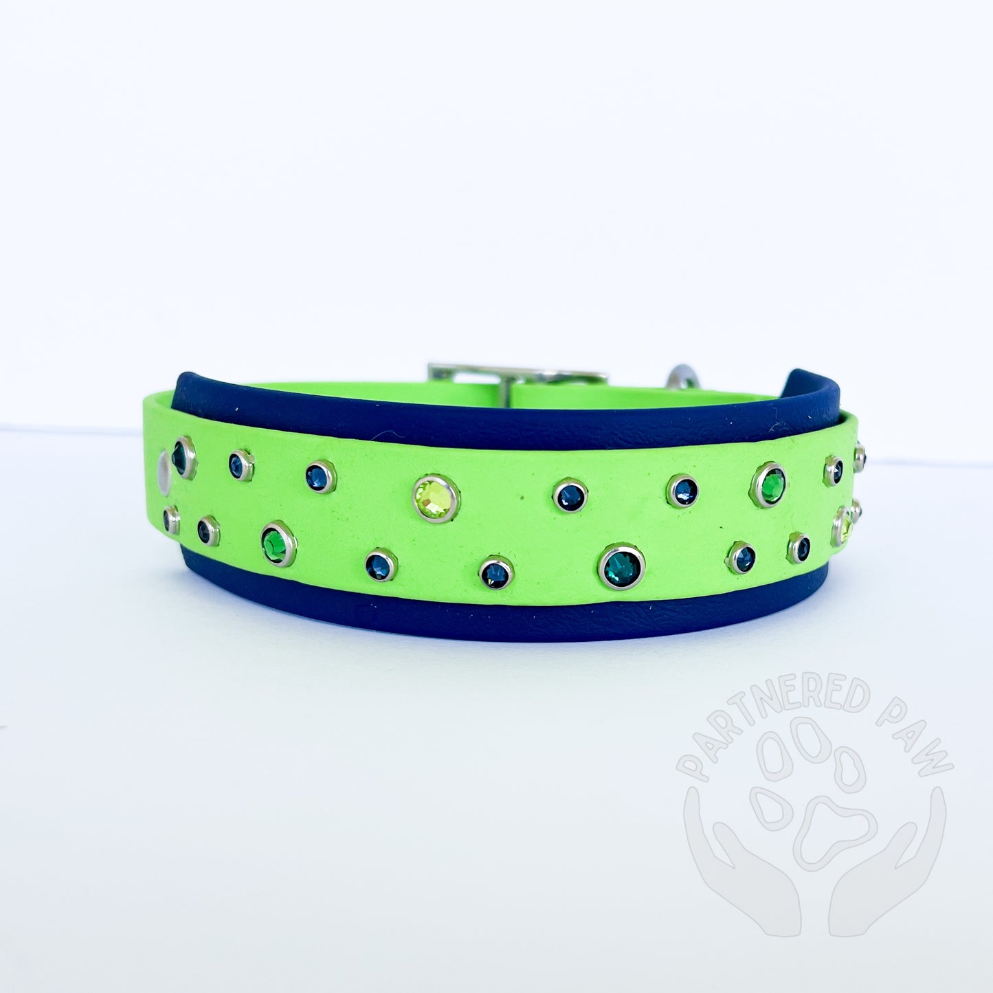 12.5”-15.5” Lime/Hunter Green Biothane Collar Ready to Ship