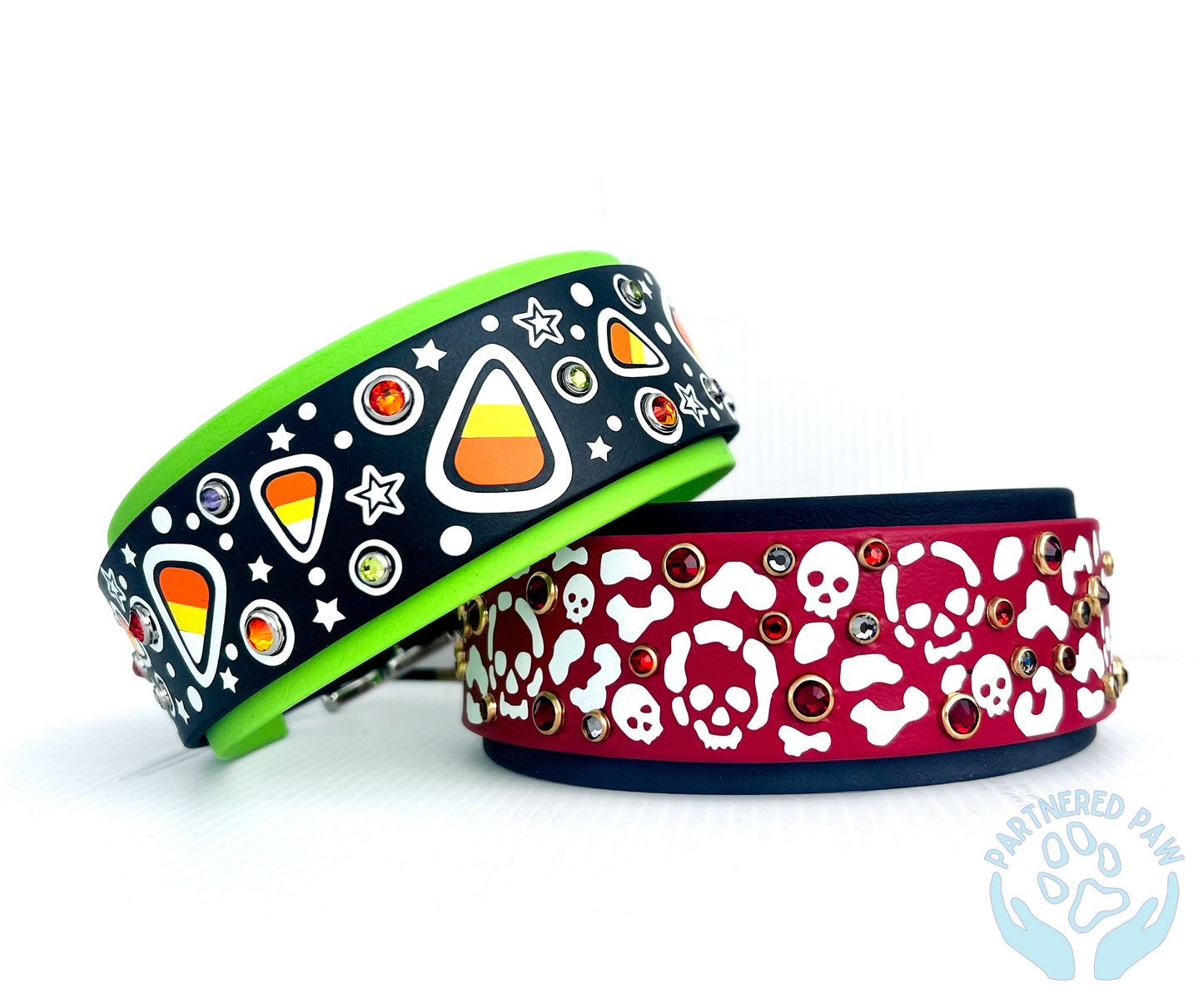 Candy Corn Potion Wide Dog Collar (Glow in the Dark)