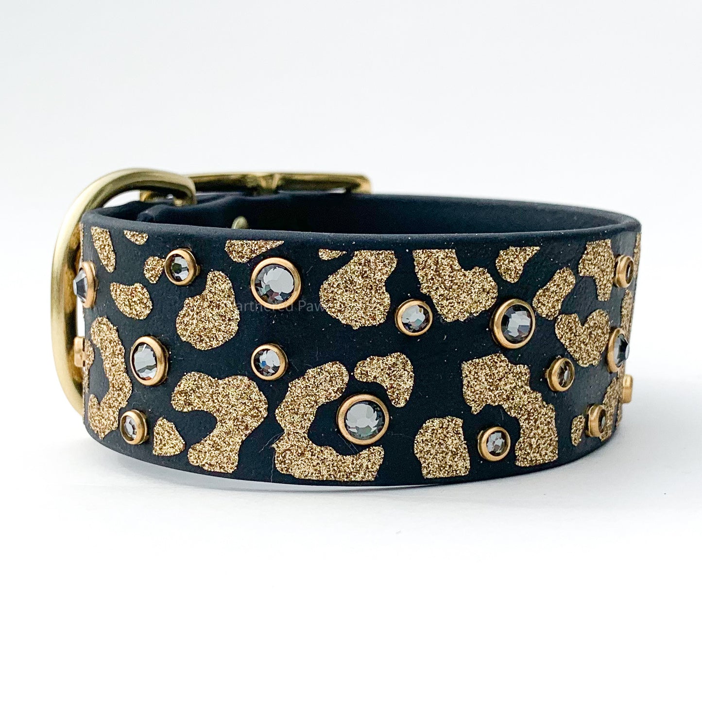 Neon Electric Leopard Wide Dog Collar
