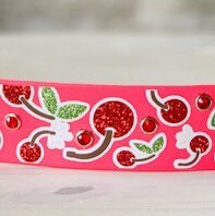 Cherry Bomb Wide Dog Collar