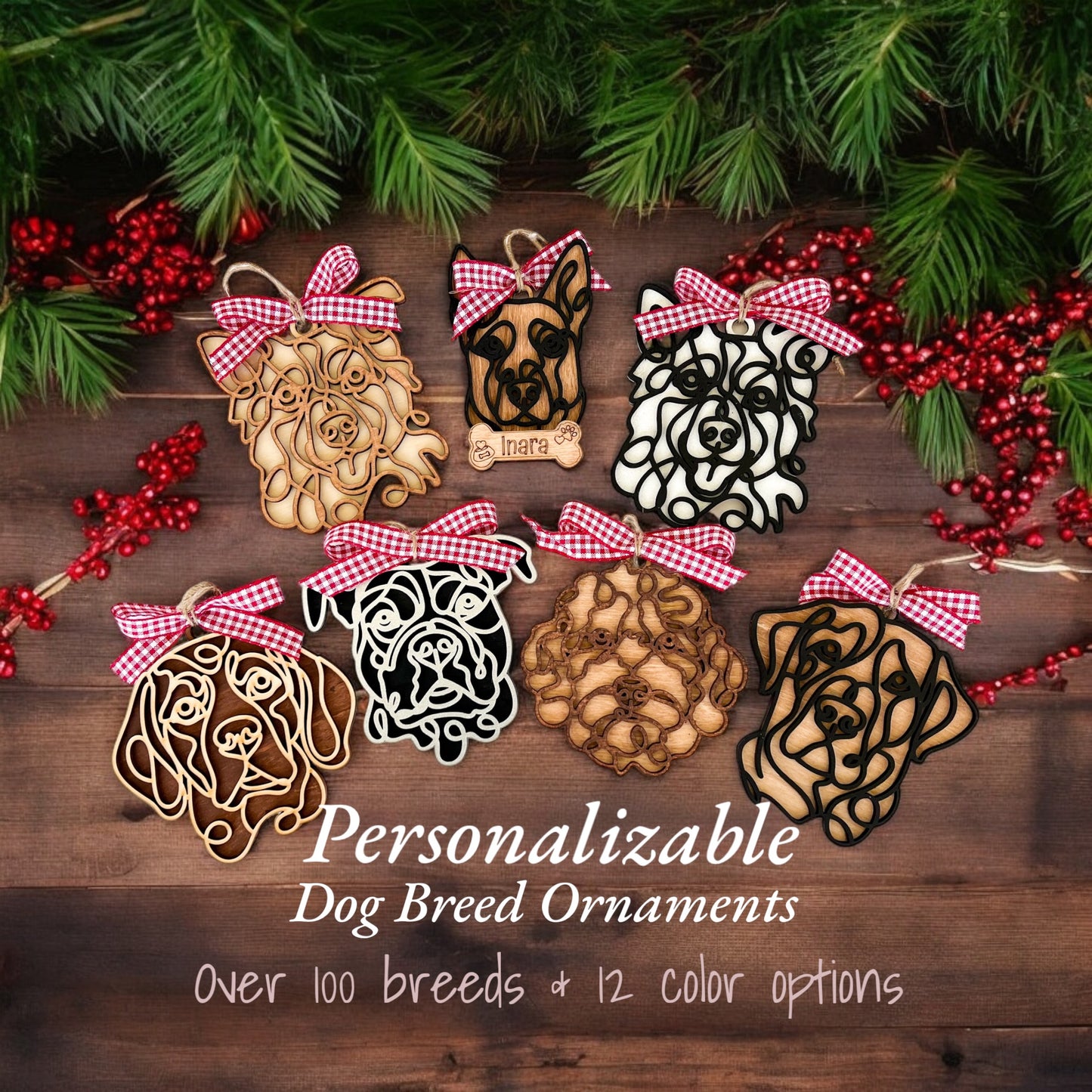 Personalized Dog Breed Ornaments