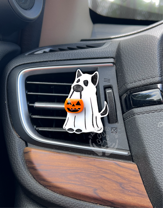 Air Freshener Vent Clip Ghost Dog