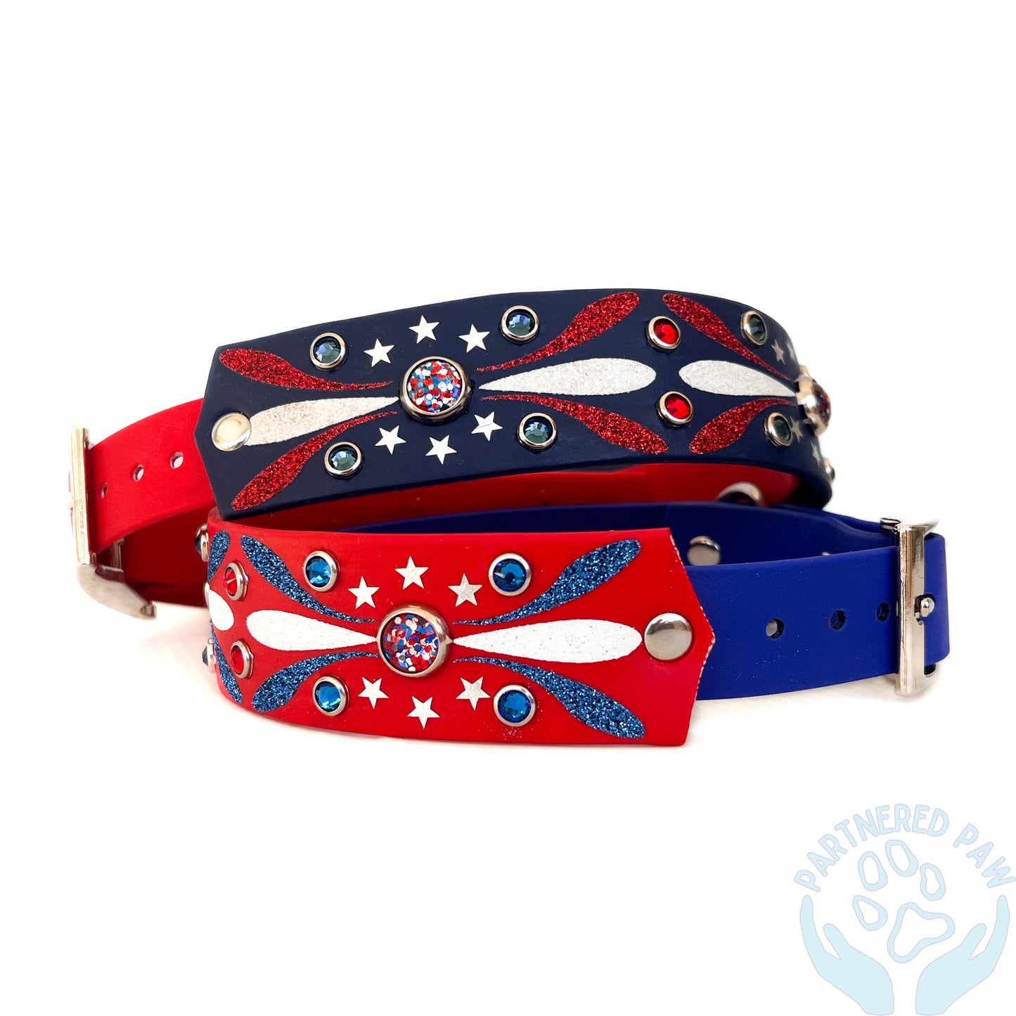 Stars and Stripes Wide Dog Collar