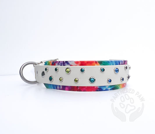 13”-16” Tie Dye Biothane Collar Ready to Ship
