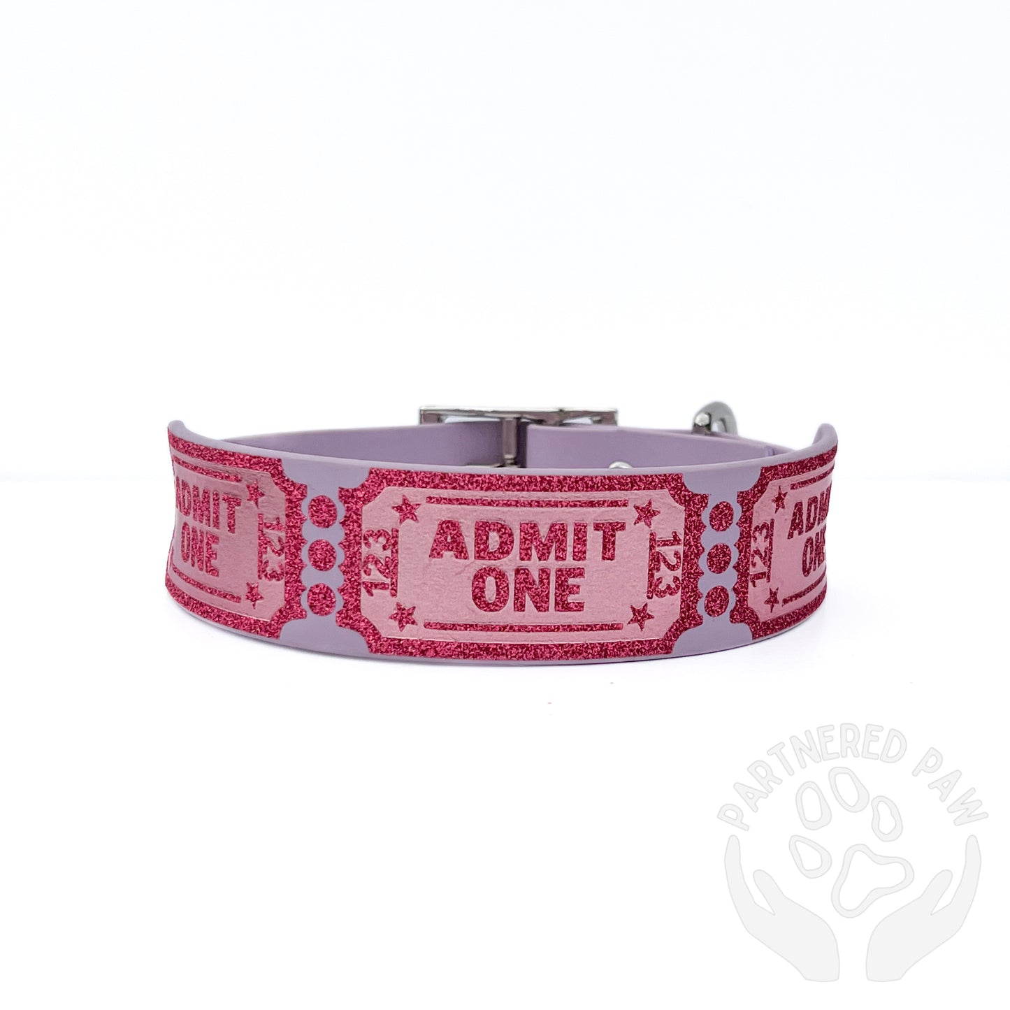 12.5-15.5" Carnival Ticket Biothane Collar Ready to Ship