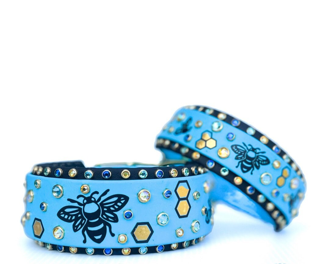 Bumble Bee Jubilee 1.5" Biothane Dog Collar