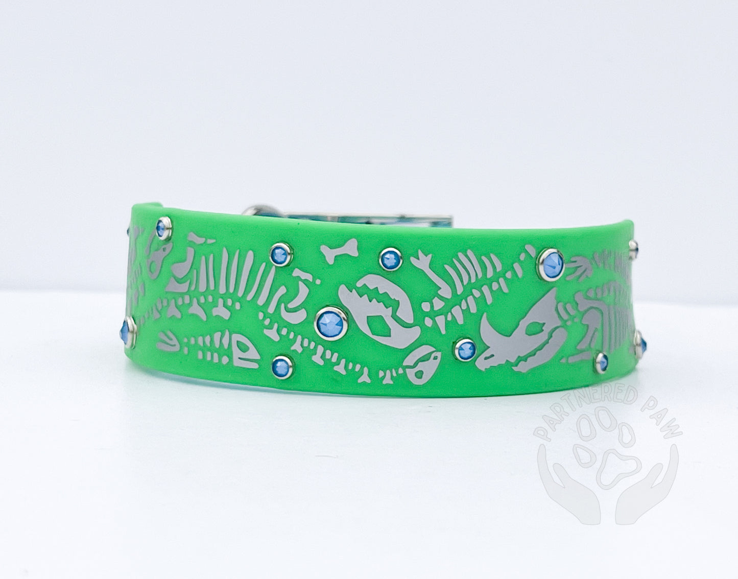 13-16" Dino Dig Biothane Collar Ready to Ship