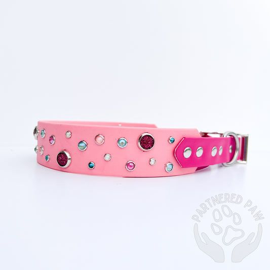 19-22" Pink Scatter Collar Ready to Ship