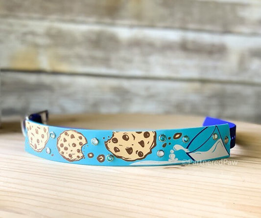 Cookies and Milk 1.5" Wide Biothane Dog Collar