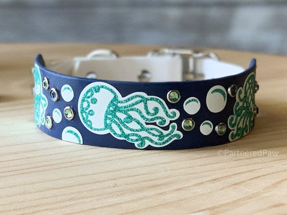 Jelly Fish Glow in the Dark 1.5" Collar