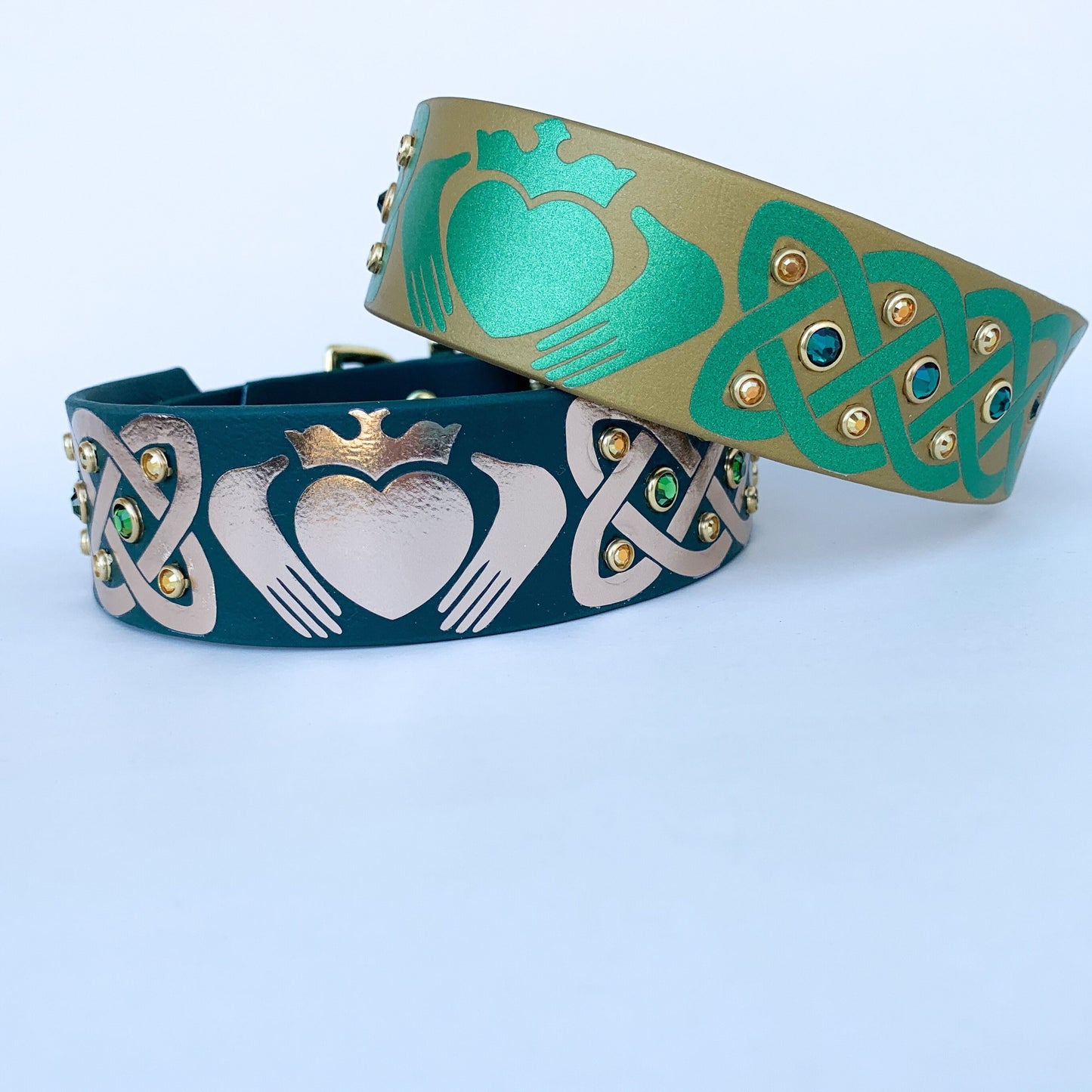 Irish Claddagh 1.5" Dog Collar