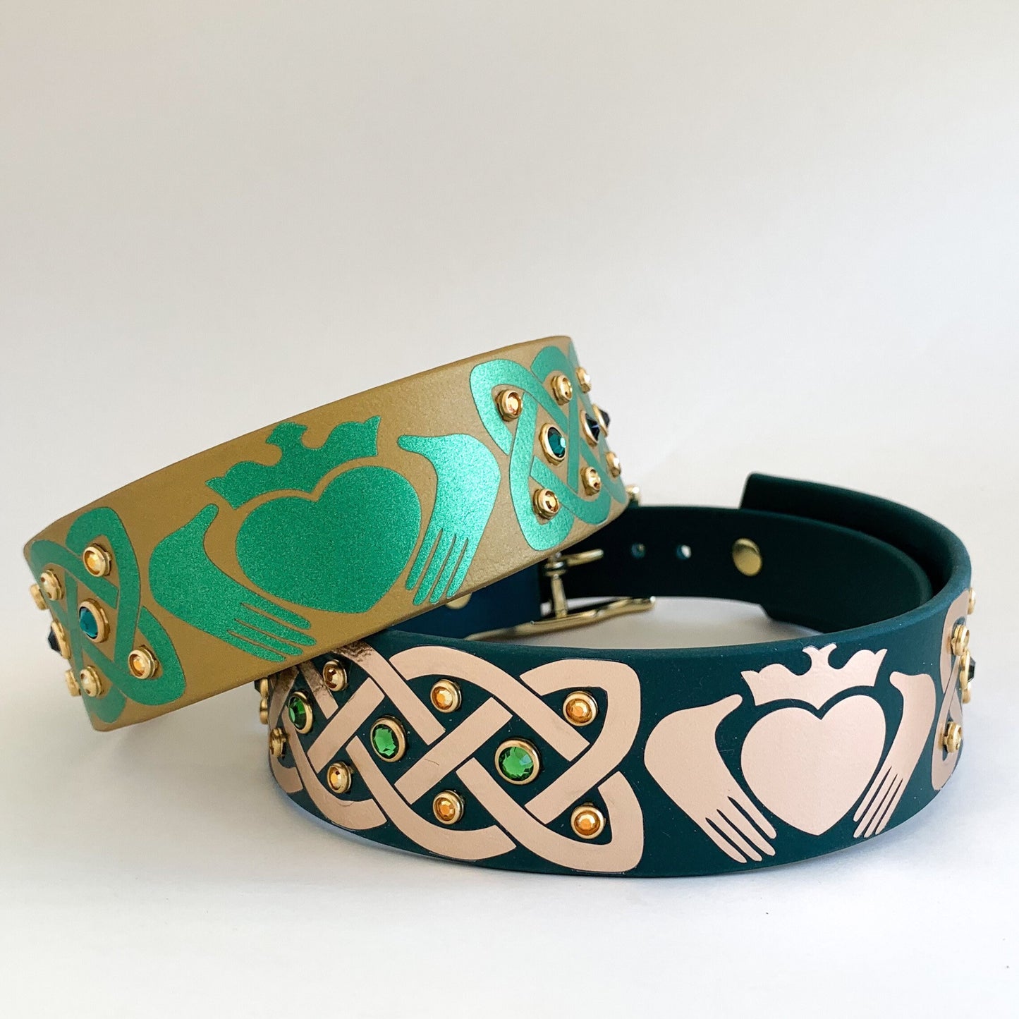 Irish Claddagh 1.5" Dog Collar