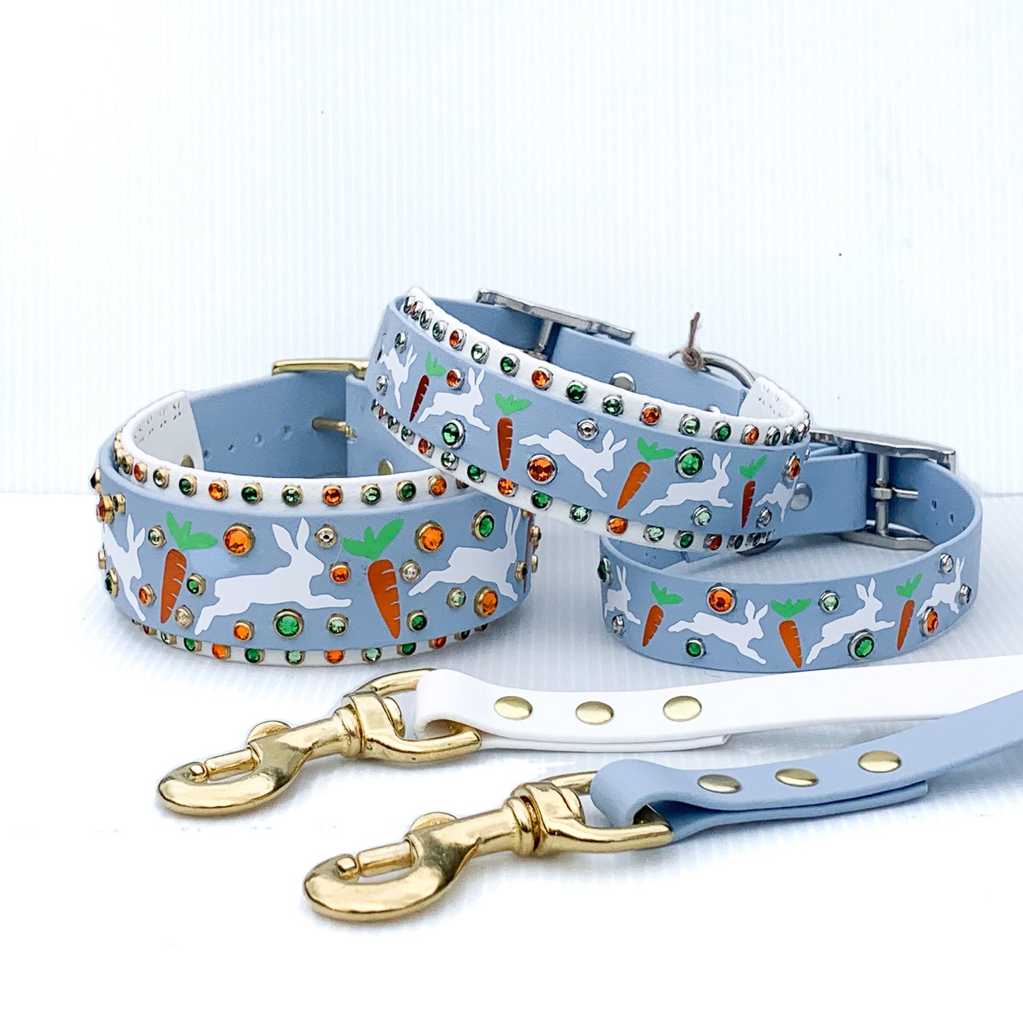 Bunny Garden Wide Dog Collar