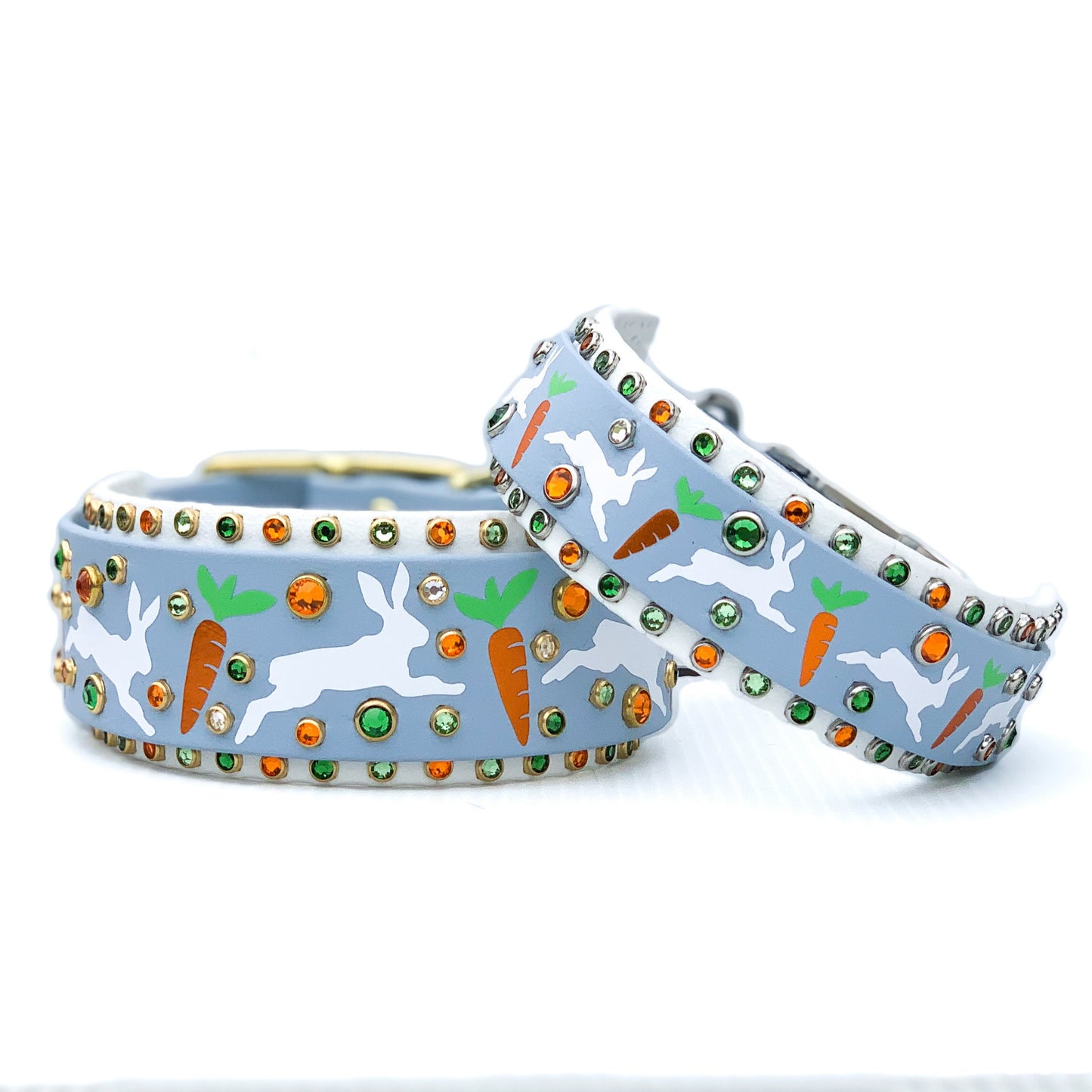 Bunny Garden Wide Dog Collar